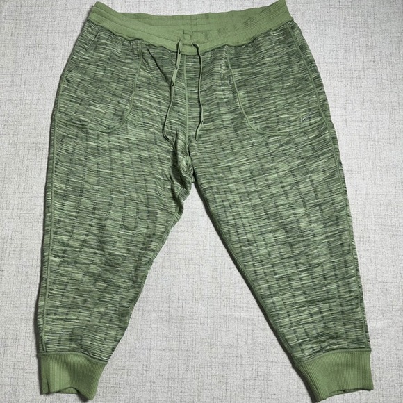 Nike Pants - Nike Yoga Therma-FIT‎ Reversible Sweatpants Green Quilted Knit women's Size 2X